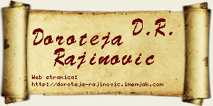 Doroteja Rajinović vizit kartica
